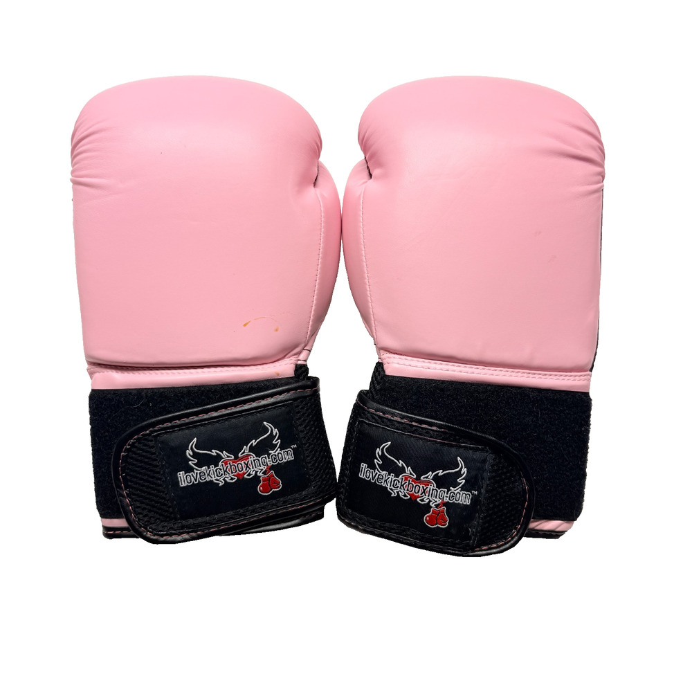 Pink I Love Kickboxing Boxing Gloves